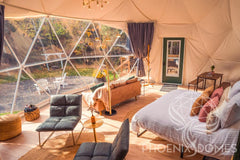 4-Season DELUXE Glamping Package Dome - 26'/8m - Phoenix Domes - Green Vista Living