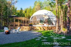 4-Season DELUXE Glamping Package Dome - 26'/8m - Phoenix Domes - Green Vista Living