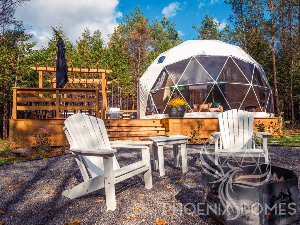 4-Season DELUXE Glamping Package Dome - 26'/8m - Phoenix Domes - Green Vista Living