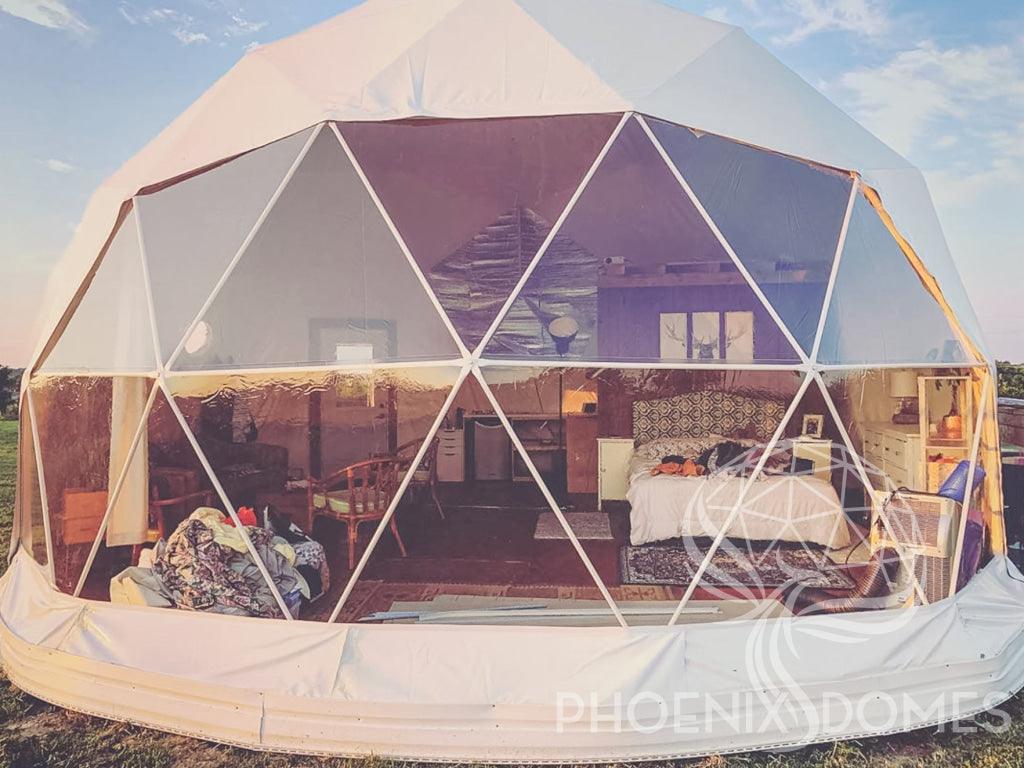 4-Season DELUXE Glamping Package Dome - 26'/8m - Phoenix Domes - Green Vista Living