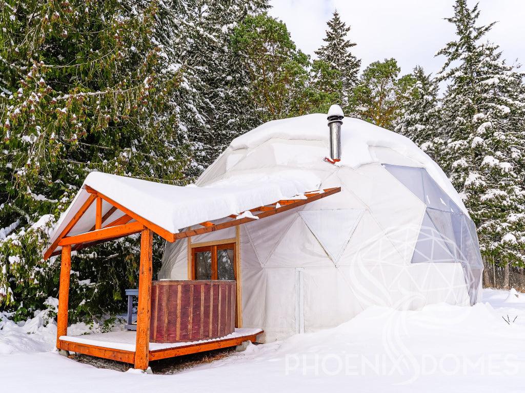 4-Season DELUXE Glamping & Yoga Package Dome - 30'/9m - Phoenix Domes - Green Vista Living