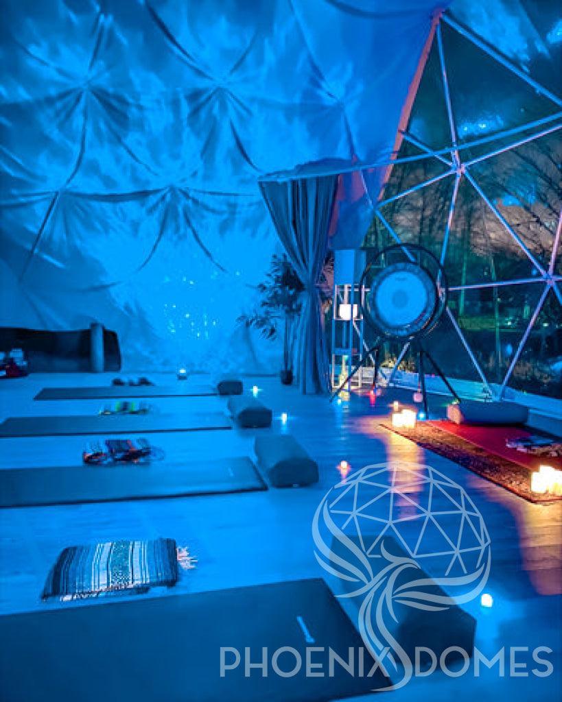 4-Season DELUXE Glamping & Yoga Package Dome - 30'/9m - Phoenix Domes - Green Vista Living
