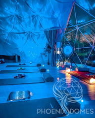 4-Season DELUXE Glamping & Yoga Package Dome - 30'/9m - Phoenix Domes - Green Vista Living