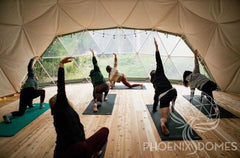 4-Season DELUXE Glamping & Yoga Package Dome - 30'/9m - Phoenix Domes - Green Vista Living