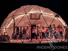 4-Season DELUXE Glamping & Yoga Package Dome - 30'/9m - Phoenix Domes - Green Vista Living