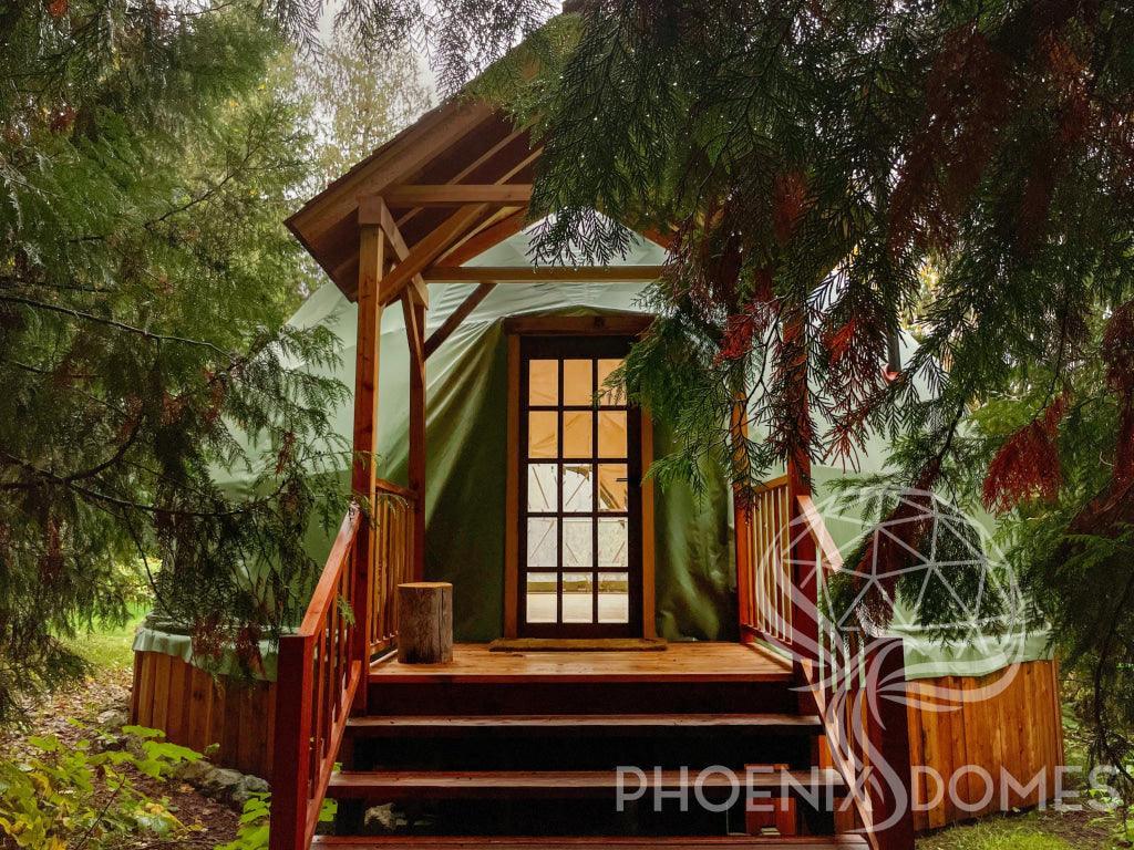 4-Season DELUXE Glamping & Yoga Package Dome - 30'/9m - Phoenix Domes - Green Vista Living