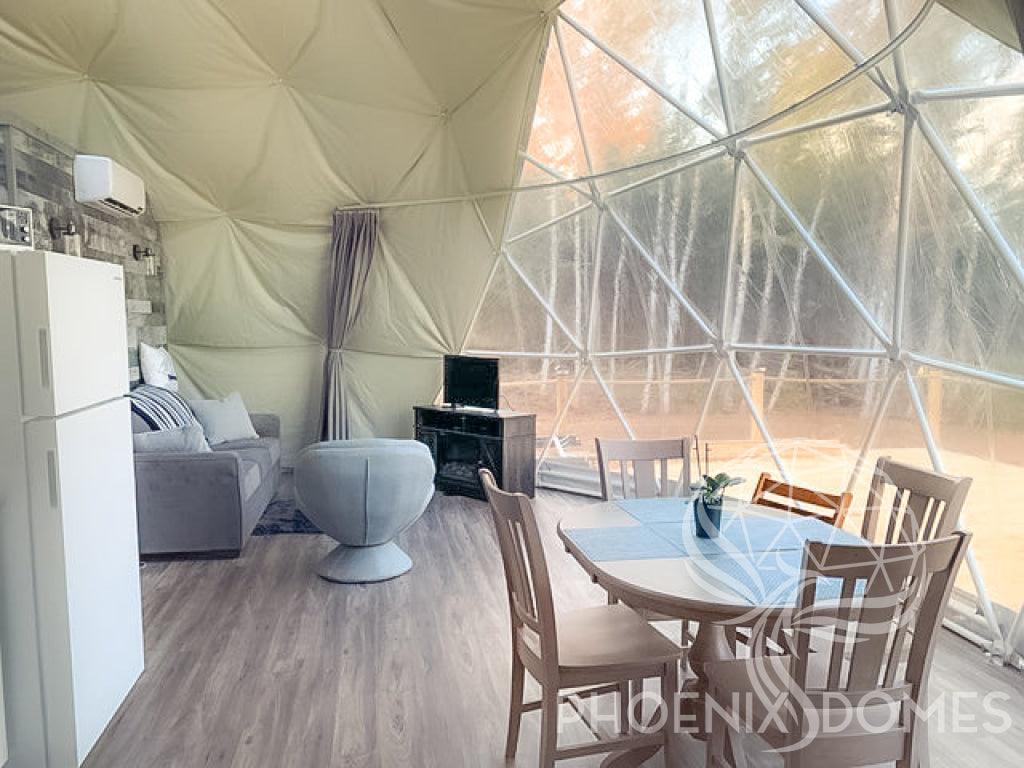 4-Season DELUXE Glamping & Yoga Package Dome - 30'/9m - Phoenix Domes - Green Vista Living