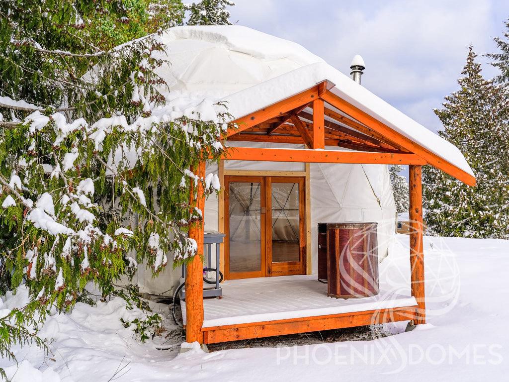 4-Season DELUXE Glamping & Yoga Package Dome - 30'/9m - Phoenix Domes - Green Vista Living