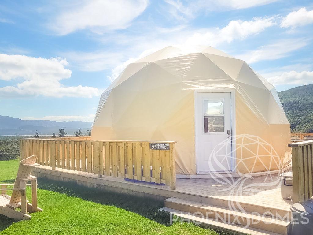4-Season DELUXE Glamping & Yoga Package Dome - 30'/9m - Phoenix Domes - Green Vista Living