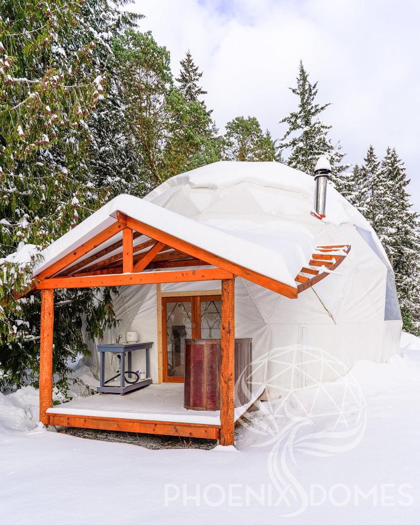 4-Season DELUXE Glamping & Yoga Package Dome - 33'/10m - Phoenix Domes - Green Vista Living