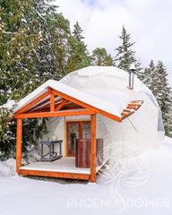 4-Season DELUXE Glamping & Yoga Package Dome - 33'/10m - Phoenix Domes - Green Vista Living