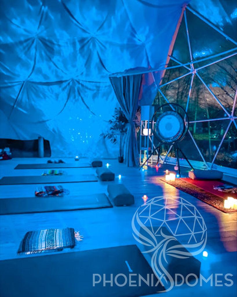 4-Season DELUXE Glamping & Yoga Package Dome - 33'/10m - Phoenix Domes - Green Vista Living