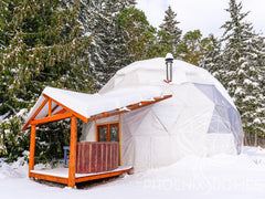 4-Season DELUXE Glamping & Yoga Package Dome - 33'/10m - Phoenix Domes - Green Vista Living