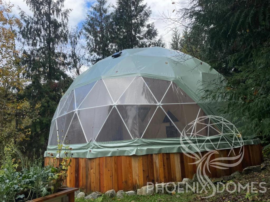 4-Season DELUXE Glamping & Yoga Package Dome - 33'/10m - Phoenix Domes - Green Vista Living