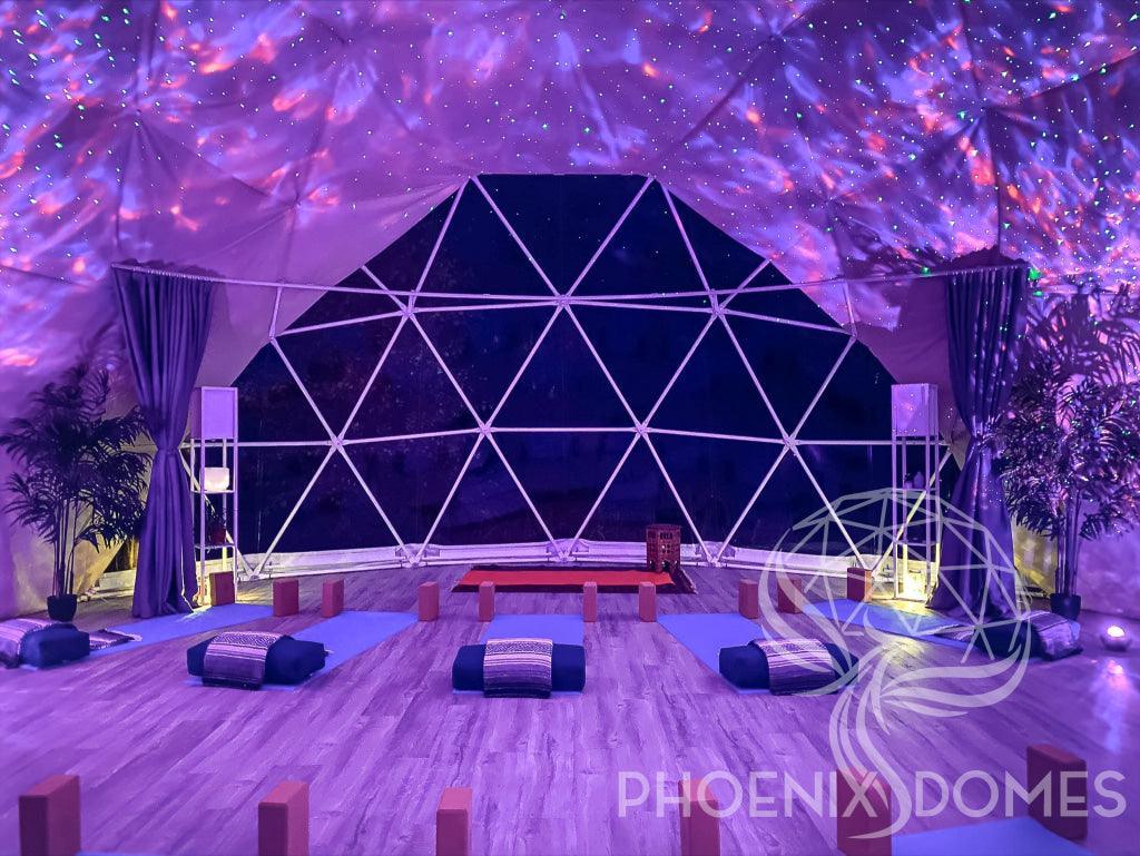4-Season DELUXE Glamping & Yoga Package Dome - 33'/10m - Phoenix Domes - Green Vista Living