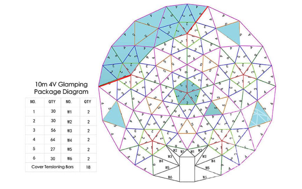 4-Season DELUXE Glamping & Yoga Package Dome - 33'/10m - Phoenix Domes - Green Vista Living