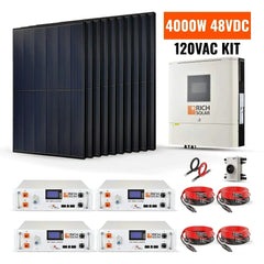 Rich Solar 4000W 48VDC-120VAC Solar Kit - Green Vista Living