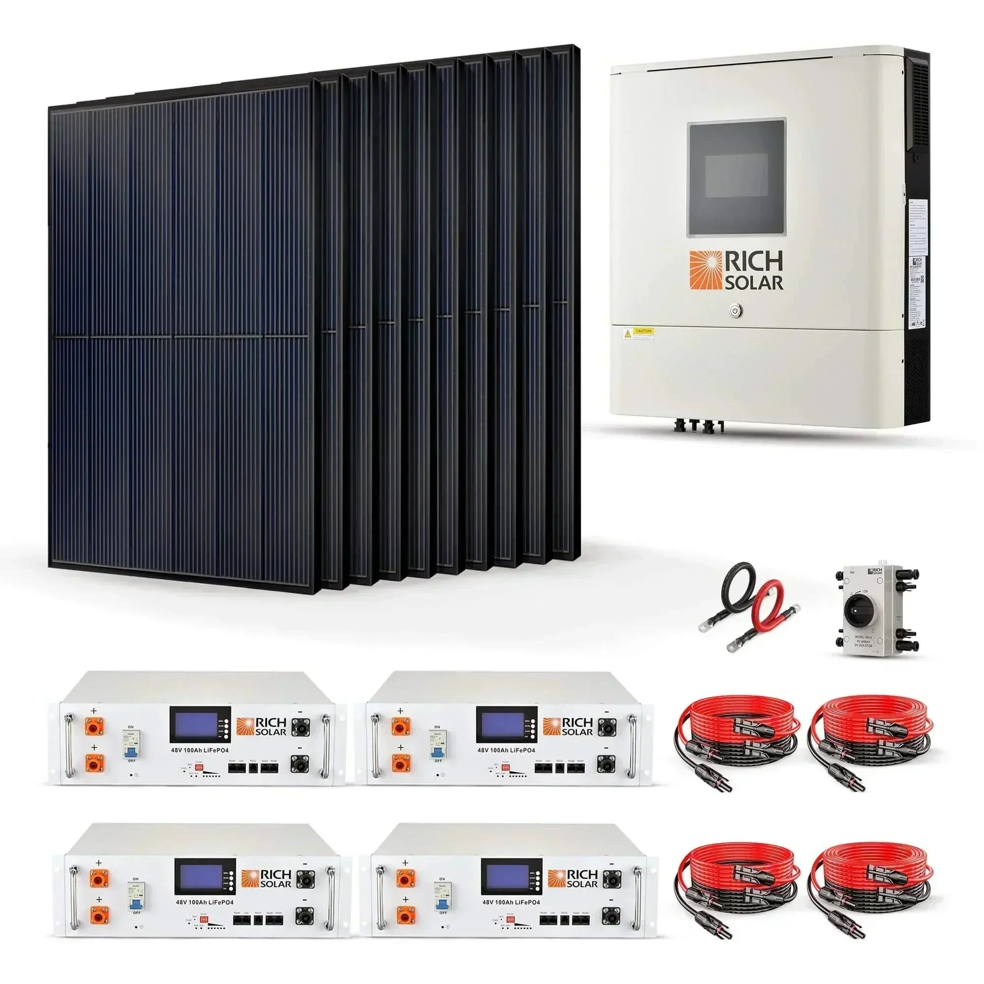 Rich Solar 4000W 48VDC-120VAC Solar Kit - Green Vista Living