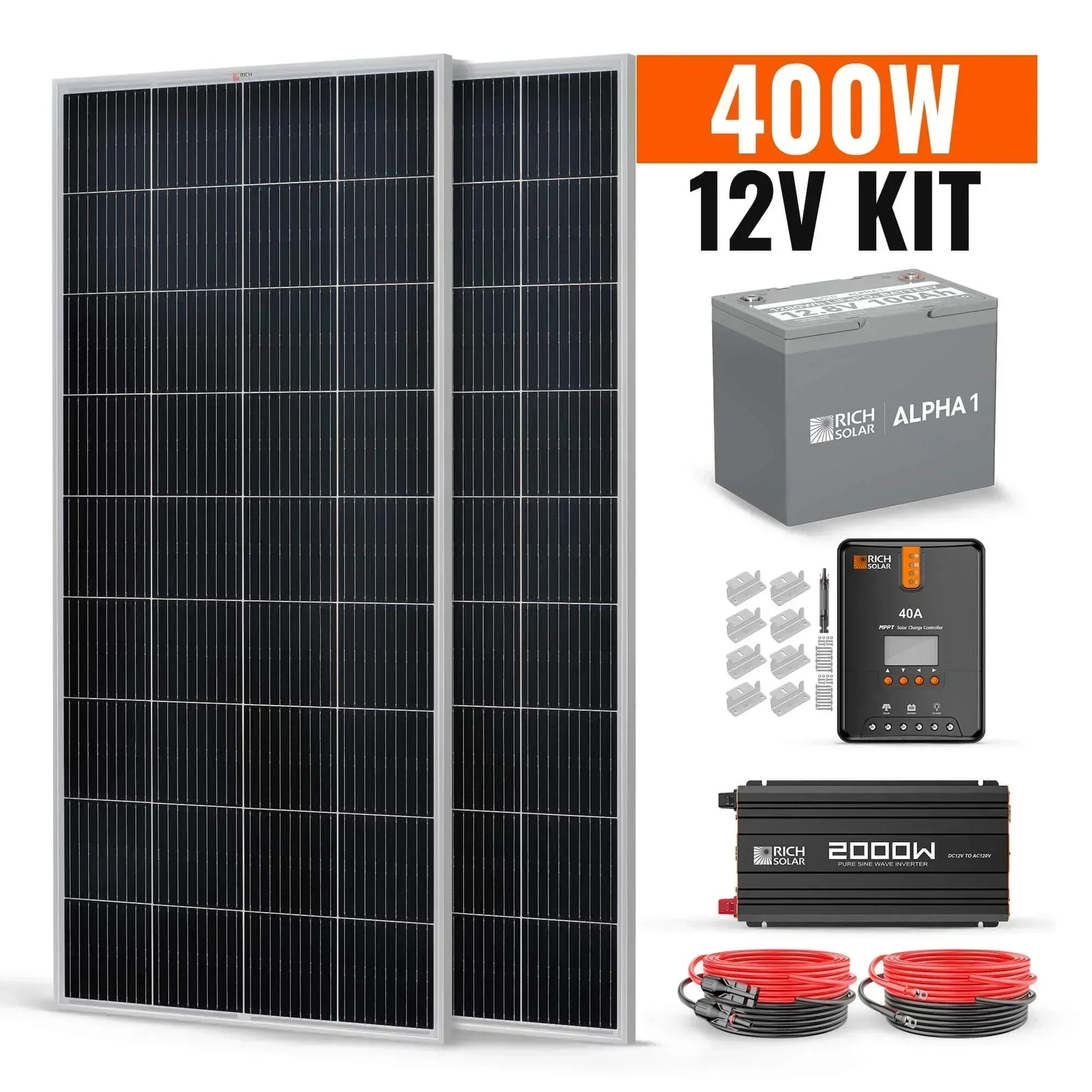 Rich Solar - 400 Watt Complete Solar Kit - Green Vista Living