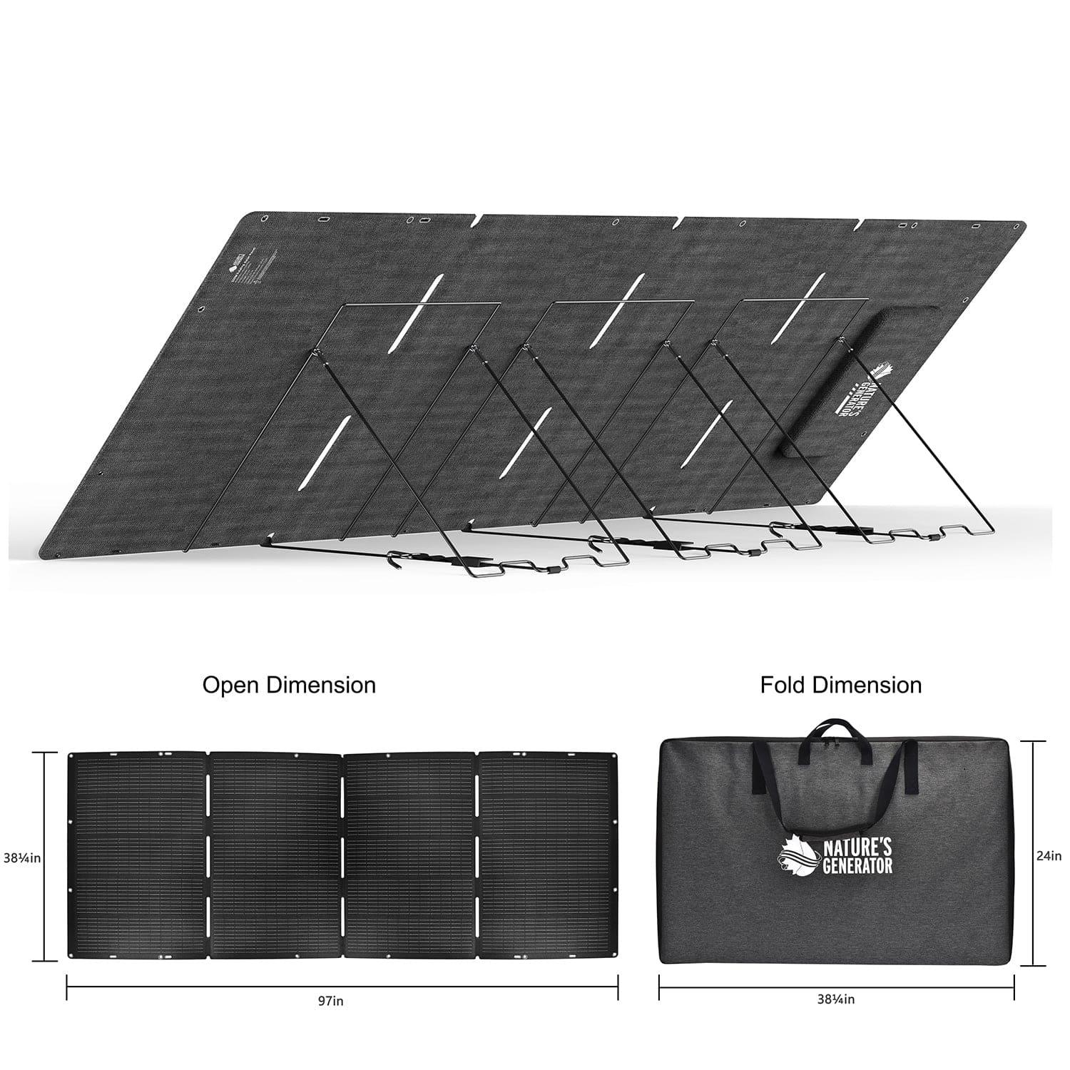 Nature's Generator Lithium 6000 with Solar Panel - Green Vista Living