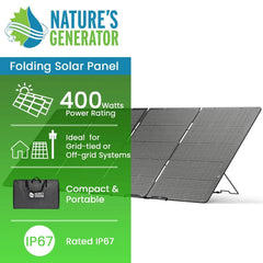 Nature's Generator 400W Folding Solar Panel - Green Vista Living