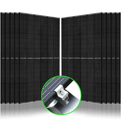 Nature's Generator 410 Watt Monocrystalline Solar Panel (10 Pack) With Solar Panel Mount Rack - Green Vista Living