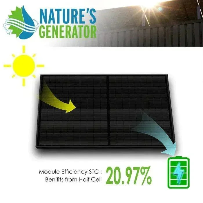 Nature's Generator 410 Watt Monocrystalline Solar Panel (2 Pack) - Green Vista Living