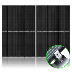 Nature's Generator 410 Watt Monocrystalline Solar Panel (2 Pack) With Solar Panel Mount Rack - Green Vista Living