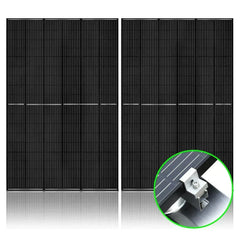 Nature's Generator 410 Watt Monocrystalline Solar Panel (2 Pack) With Solar Panel Mount Rack - Green Vista Living