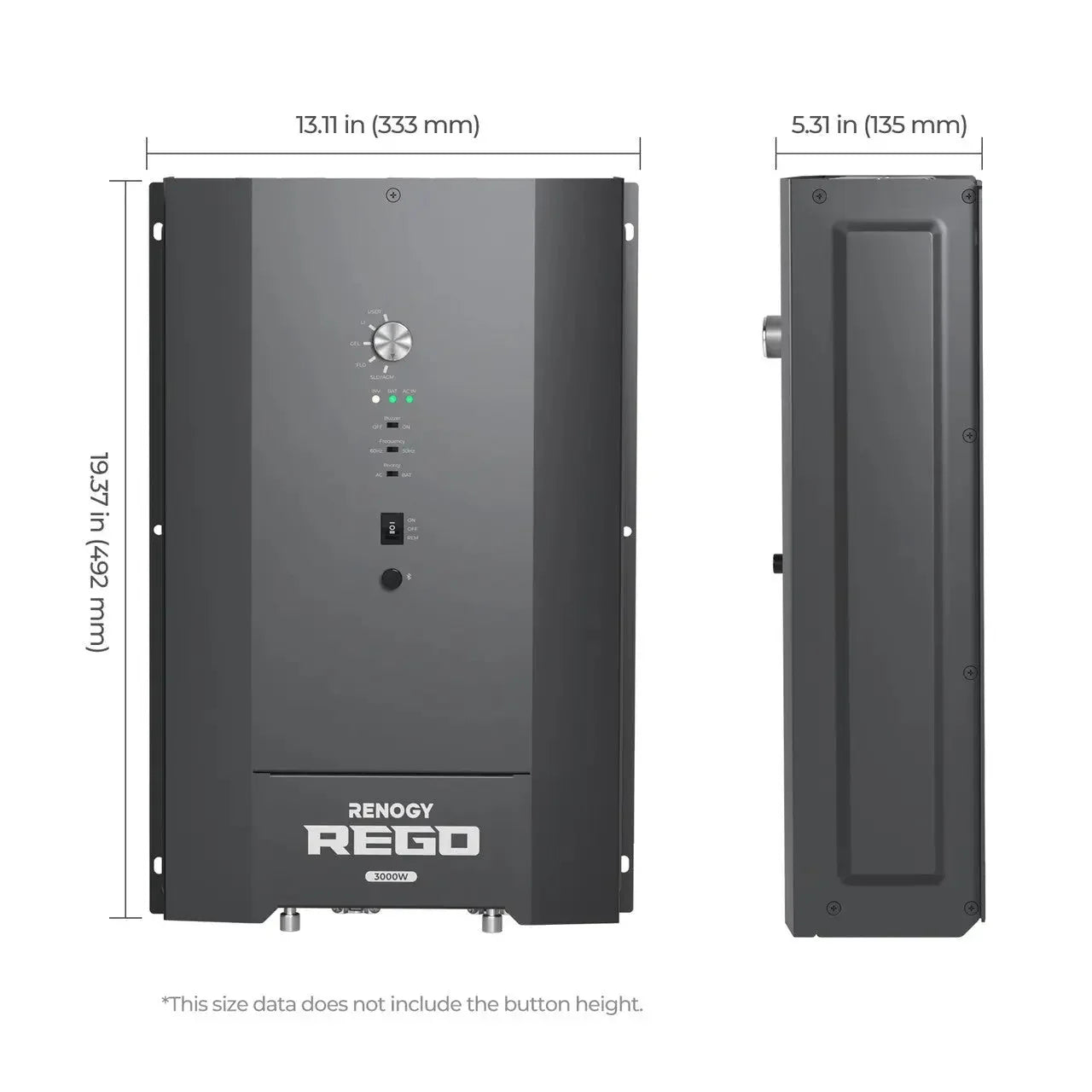 Renogy REGO 3000W 12V Pure Sine Wave HF Inverter Charger Split-phase Design - Green Vista Living