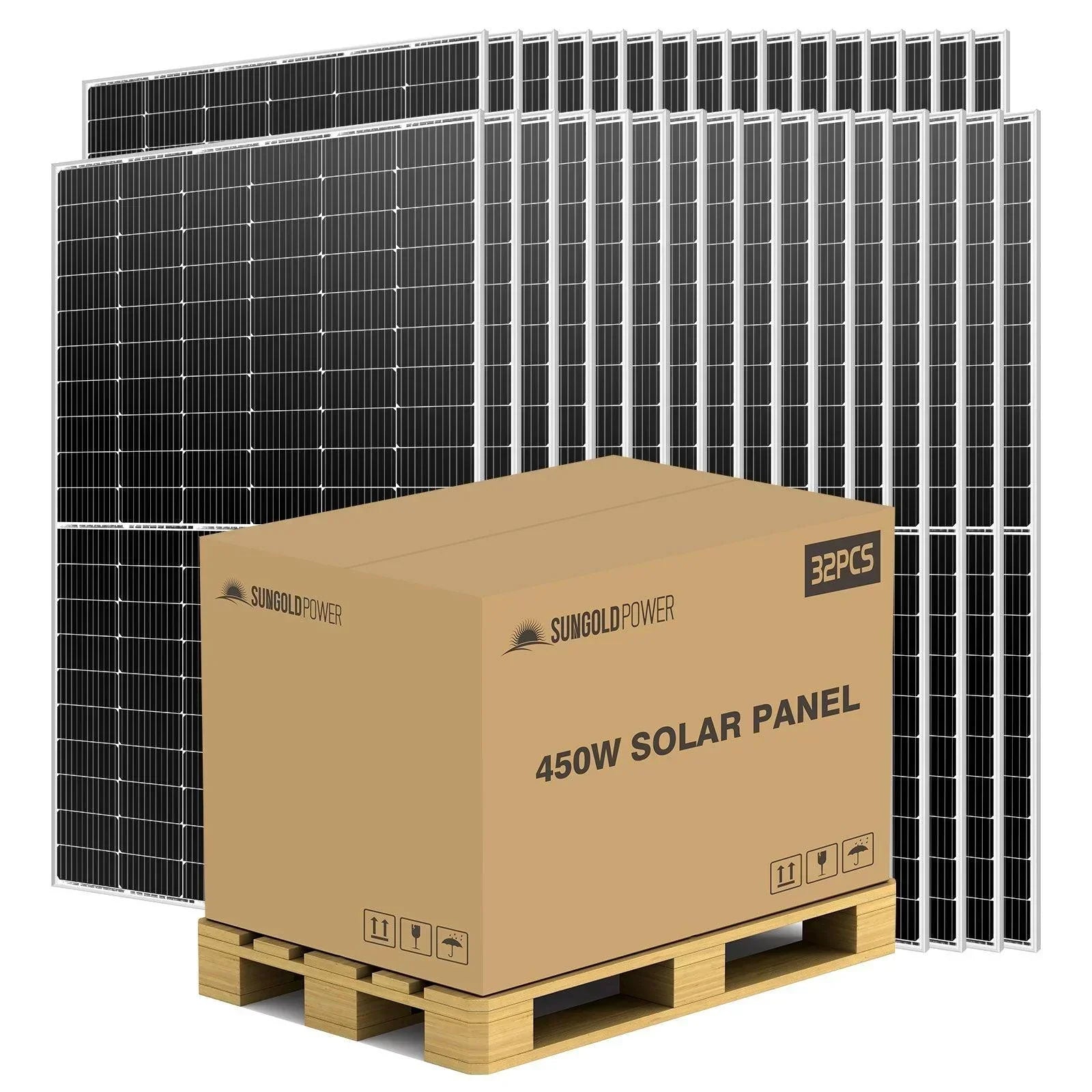Sungold Power 450W MONO PERC SOLAR PANEL FULL PALLET (32 PANELS) - Green Vista Living