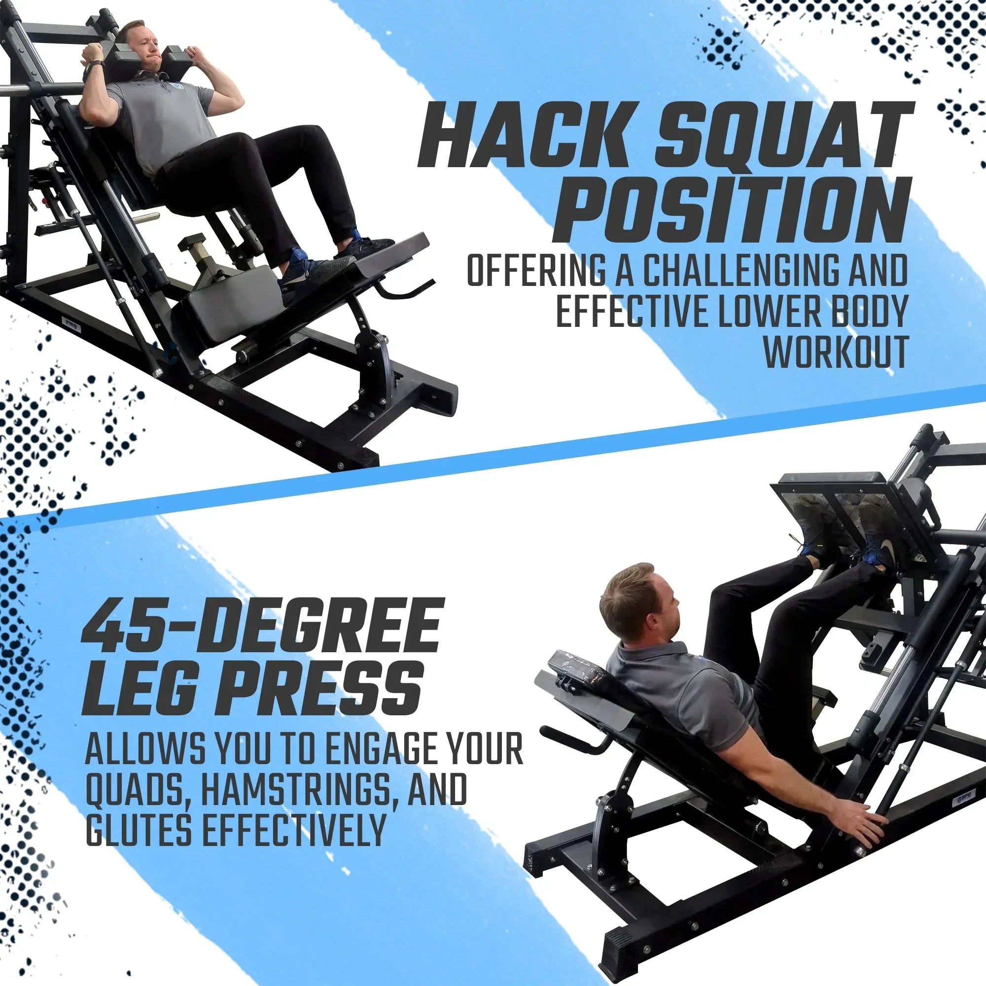 Plate Loaded 45° Leg Press & Hack Squat Machine (New) Sports & Fitness Exchange