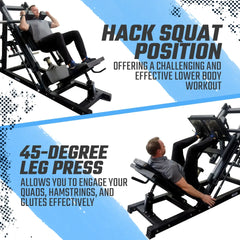 Plate Loaded 45° Leg Press & Hack Squat Machine (New) Sports & Fitness Exchange