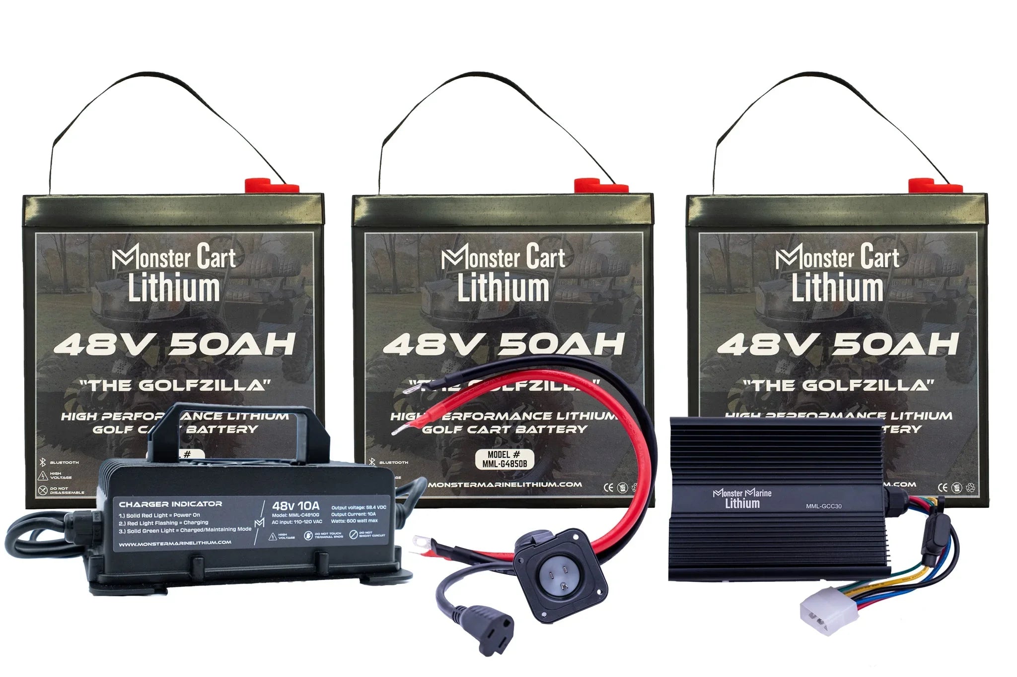 GIGANTIC BUNDLE 48v 400Ah- (8) 48V 50AH LITHIUM & (2) 48V 10A WATERPROOF CHARGER - Green Vista Living