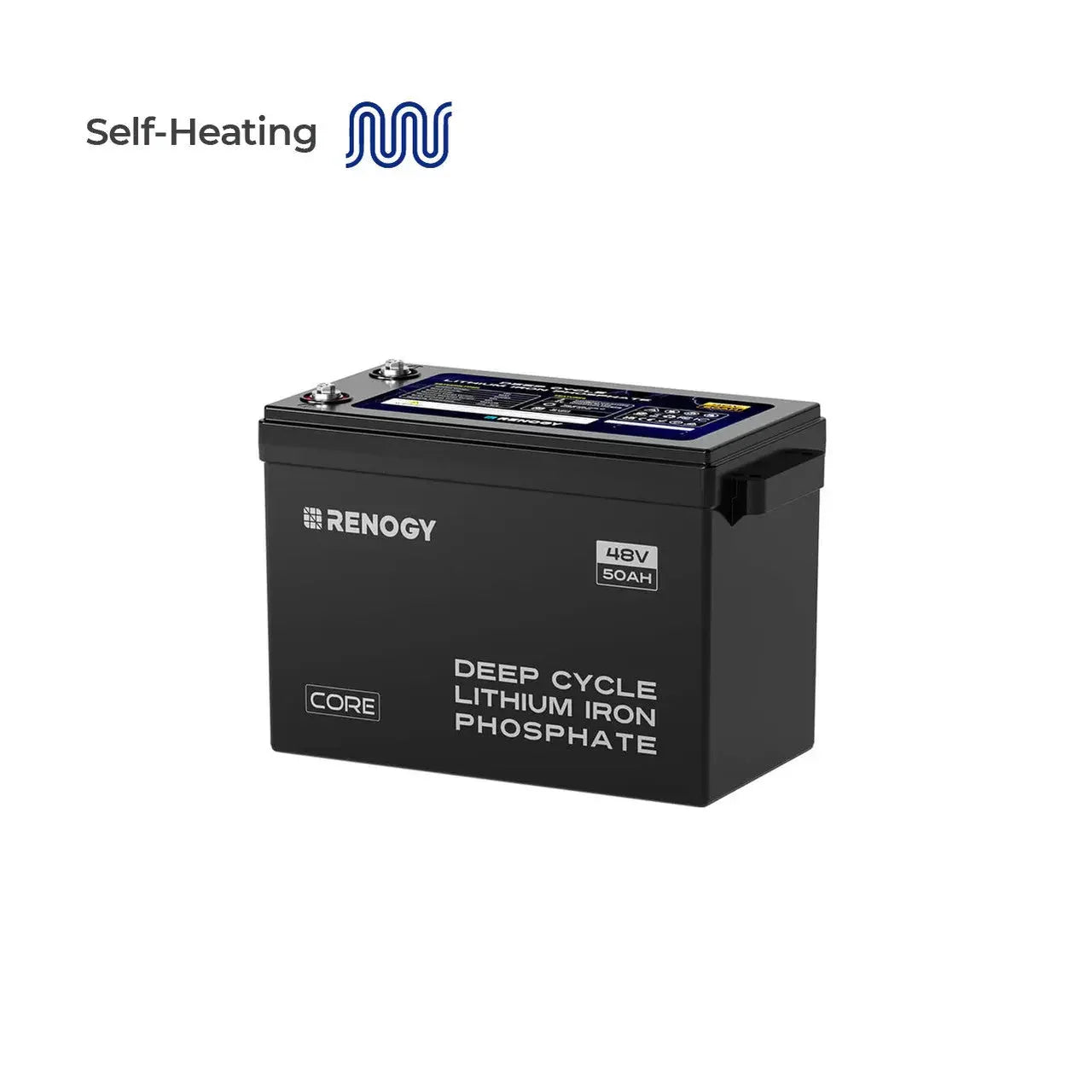 Renogy Core - 48V 50Ah Smart Lithium Iron Phosphate Battery w/Self-heating - Green Vista Living