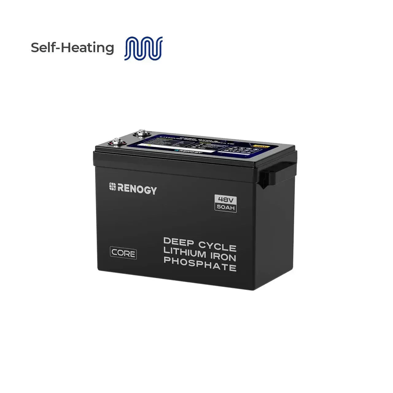Renogy Core - 48V 50Ah Smart Lithium Iron Phosphate Battery w/Self-heating - Green Vista Living