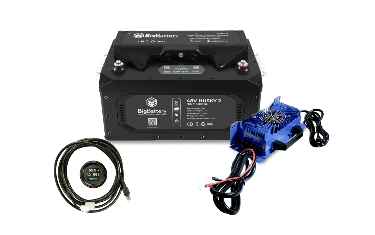 BigBattery 48V HUSKY2 PWR | 5.12kWh-20.48kWh |LiFePO4 – High Power | Golf | eUTV | Marine | Industrial Battery - Green Vista Living