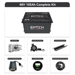 Epoch Batteries 48V 105Ah (Other) Lithium (LiFePO4) Golf Cart Battery - Complete Kit - Green Vista Living
