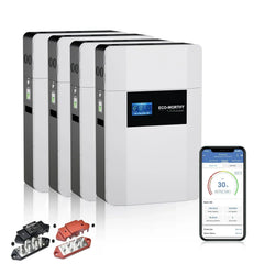 Eco-Worthy 48V 100AH Wall-Mount Lithium Battery LiFePO4 | -4℉ Charge Available | Bluetooth & WiFi | 10 Years Warranty