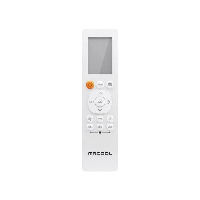 MRCOOL remote control with LCD display and multiple buttons for air conditioner