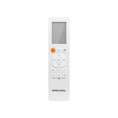 MRCOOL air conditioner remote control with LCD screen, white casing and control buttons