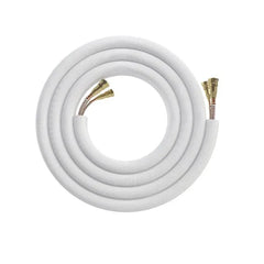 Coiled insulated refrigerant copper pipe with brass fittings for HVAC and air conditioner