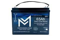 Monster Marine Lithium 65Ah 36V deep cycle marine battery with Bluetooth and LiFePO4 technology