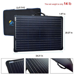 ACOPower Plk 120W Portable Solar Panel Kit, Lightweight Briefcase with 20A Charge Controller - Green Vista Living