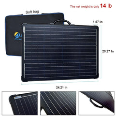 ACOPower Plk 120W Portable Solar Panel Kit, Lightweight Briefcase with 20A Charge Controller - Green Vista Living
