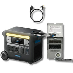 Anker SOLIX F2600 2560Wh Portable Power Station + 30A Transfer Switch - Green Vista Living