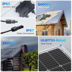Starter Kit N-Type 100W 12V Solar Kit