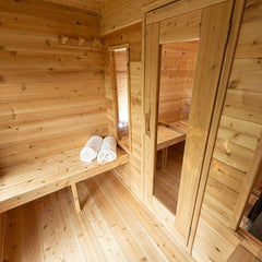 Dundalk Leisurecraft Canadian Timber Georgian Cabin Sauna with Changeroom | 6 Persons - Green Vista Living