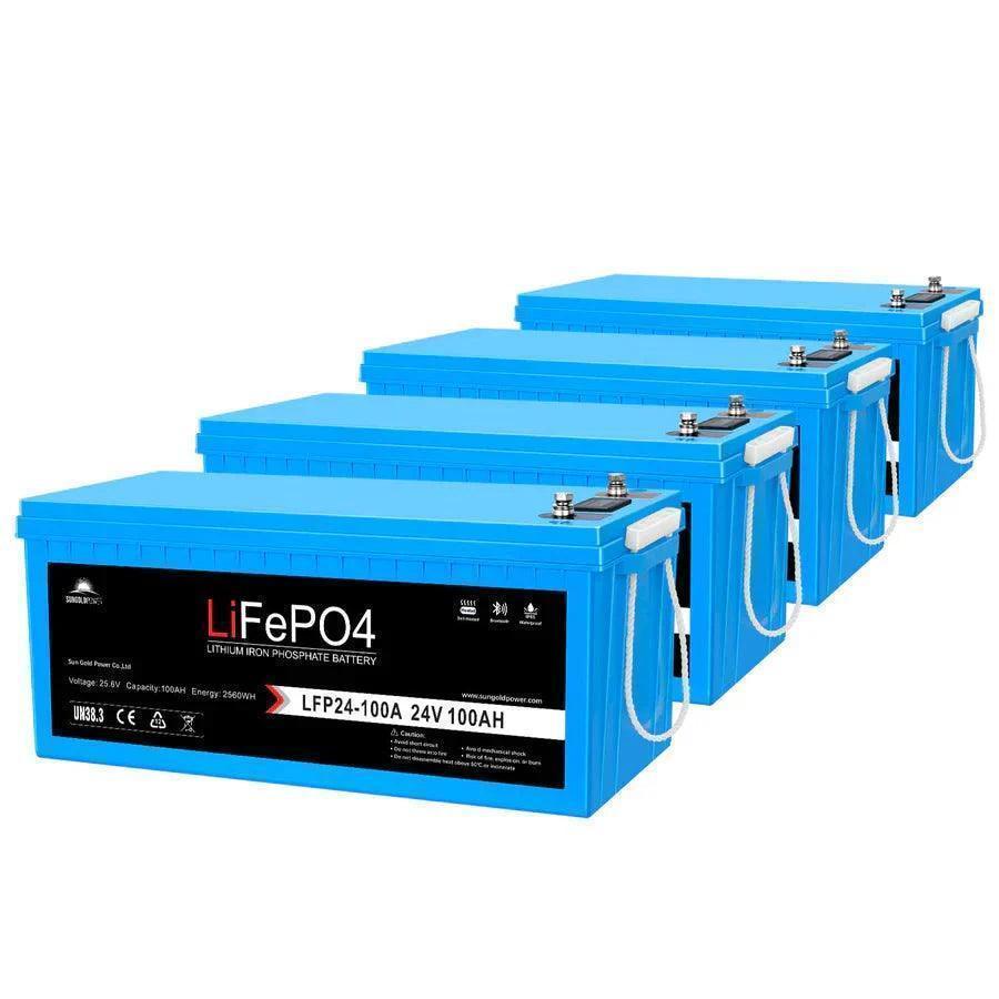 Sungold Power 24V 100Ah LiFePo4 Deep Cycle Lithium Battery Bluetooth Self-Heating / IP65 - Green Vista Living