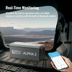 ALPHA 2 | 12V 200Ah LiFePO4 Battery | Powerful 12V Lithium Battery for RVs, Trailers, Vans, Boats, Off-Grid | 5,000 Lifetime Cycles | Bluetooth and Internal Heat Technology - Green Vista Living
